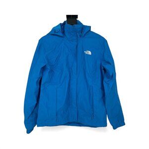 The NORTHFACE HYVENT Blue Removable Hooded Rain Jacket Women’s Size M